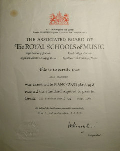 ABRSM grade3 certificate